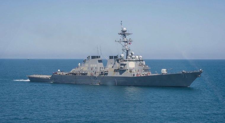 Why is the U.S Warship Ross docked in Mombasa?