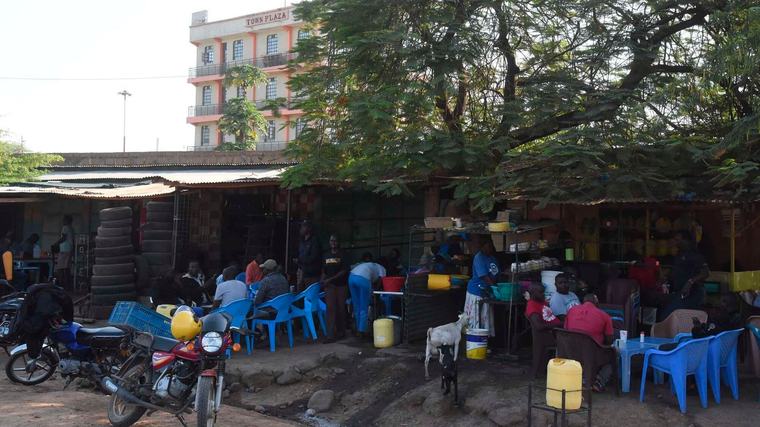 In Marigat, the best tables are under the trees